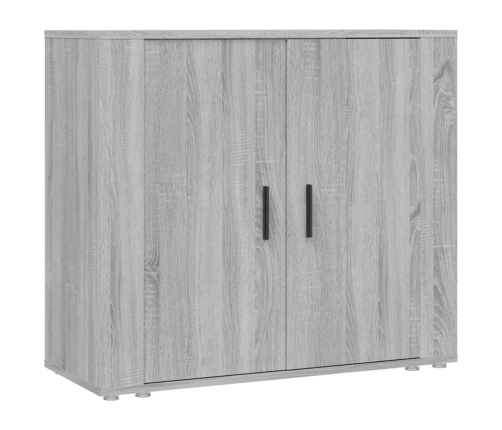 Aparador de madera contrachapada gris Sonoma 80x33x70 cm