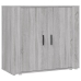 Aparador de madera contrachapada gris Sonoma 80x33x70 cm