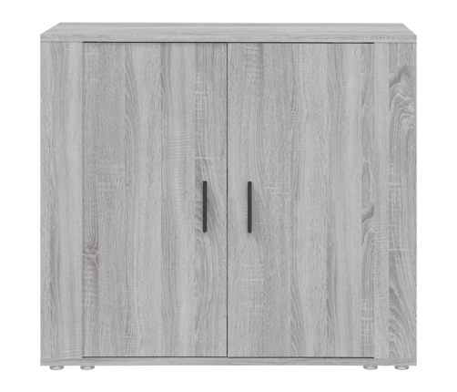 Aparador de madera contrachapada gris Sonoma 80x33x70 cm