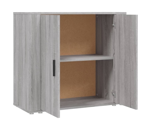 Aparador de madera contrachapada gris Sonoma 80x33x70 cm