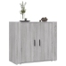 Aparador de madera contrachapada gris Sonoma 80x33x70 cm