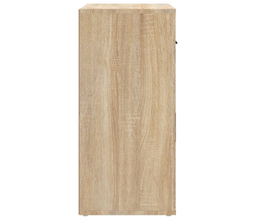 Aparador madera contrachapada color roble Sonoma 80x33x70 cm