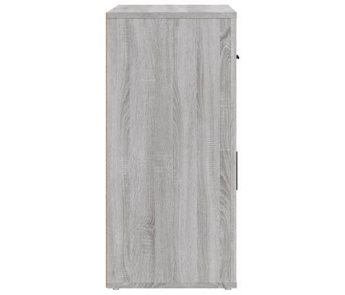 Aparador de madera contrachapada gris Sonoma 80x33x70 cm