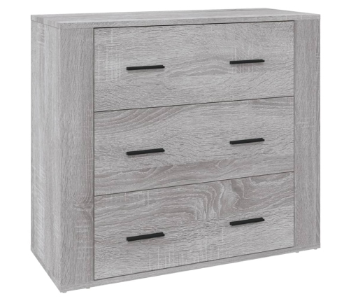 Aparador de madera contrachapada gris Sonoma 80x33x70 cm