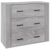 Aparador de madera contrachapada gris Sonoma 80x33x70 cm