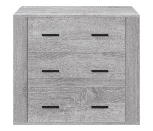 Aparador de madera contrachapada gris Sonoma 80x33x70 cm