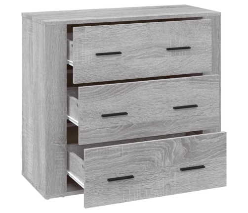 Aparador de madera contrachapada gris Sonoma 80x33x70 cm