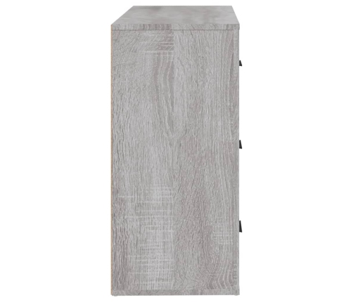 Aparador de madera contrachapada gris Sonoma 80x33x70 cm