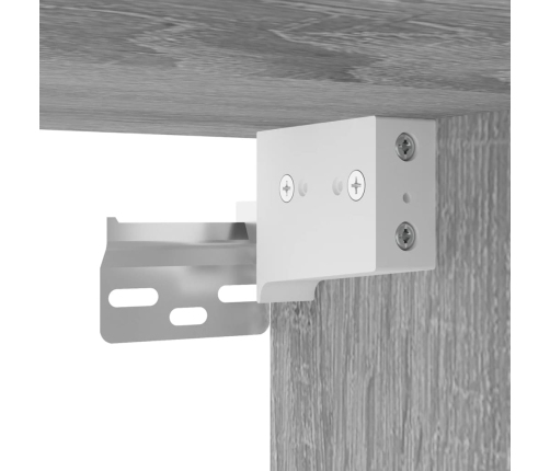 Aparador de madera contrachapada gris Sonoma 80x33x70 cm