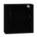 Armario de pared madera contrachapada negro 80x33x80 cm