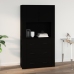 Armario de pared madera contrachapada negro 80x33x80 cm