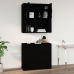 Armario de pared madera contrachapada negro 80x33x80 cm