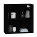 Armario de pared madera contrachapada negro 80x33x80 cm