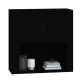 Armario de pared madera contrachapada negro 80x33x80 cm