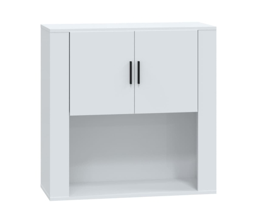 Armario pared madera contrachapada blanco brillo 80x33x80 cm