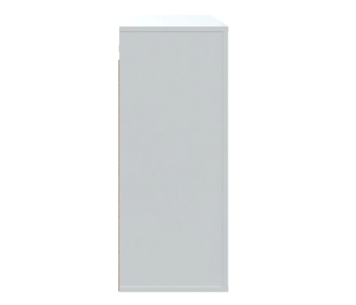 Armario pared madera contrachapada blanco brillo 80x33x80 cm