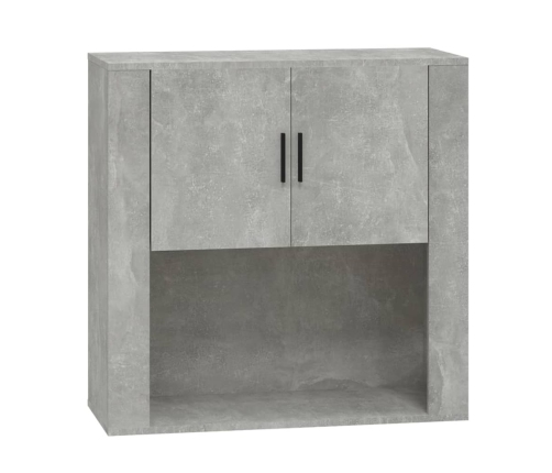 Armario de pared madera contrachapada gris hormigón 80x33x80 cm