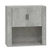 Armario de pared madera contrachapada gris hormigón 80x33x80 cm