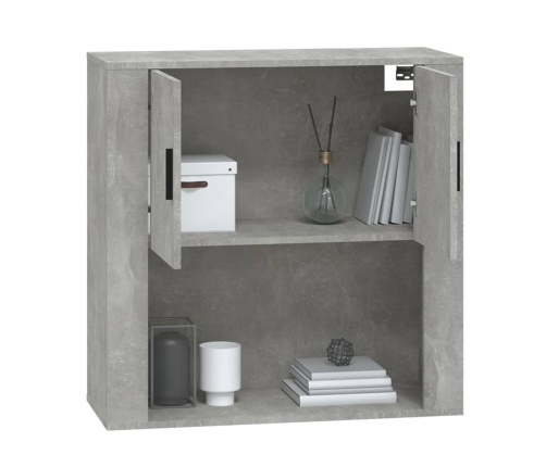 Armario de pared madera contrachapada gris hormigón 80x33x80 cm