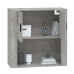 Armario de pared madera contrachapada gris hormigón 80x33x80 cm