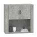 Armario de pared madera contrachapada gris hormigón 80x33x80 cm