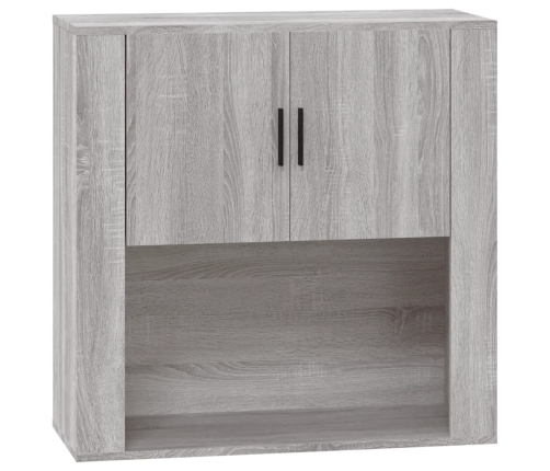 Armario de pared madera contrachapada gris Sonoma 80x33x80 cm