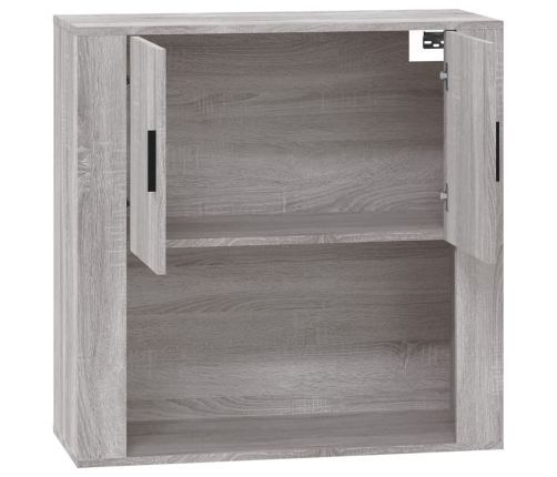 Armario de pared madera contrachapada gris Sonoma 80x33x80 cm