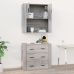 Armario de pared madera contrachapada gris Sonoma 80x33x80 cm