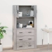 Armario de pared madera contrachapada gris Sonoma 80x33x80 cm