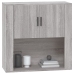 Armario de pared madera contrachapada gris Sonoma 80x33x80 cm