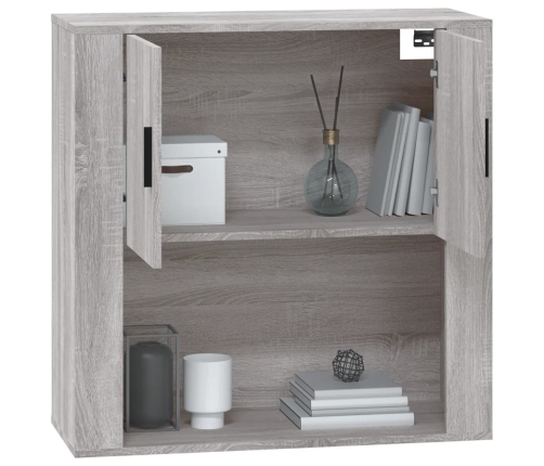 Armario de pared madera contrachapada gris Sonoma 80x33x80 cm