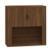 Armario de pared madera contrachapada marrón roble 80x33x80 cm