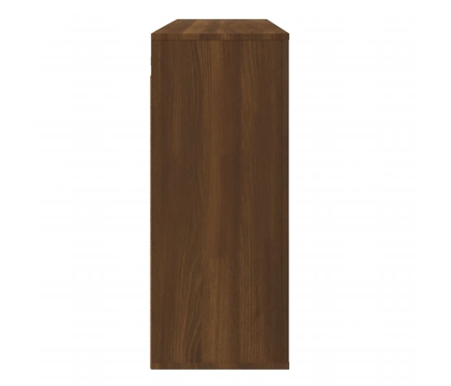 Armario de pared madera contrachapada marrón roble 80x33x80 cm