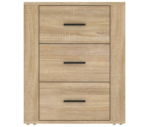 vidaXL Mesita de noche madera contrachapada roble sonoma 50x36x60 cm