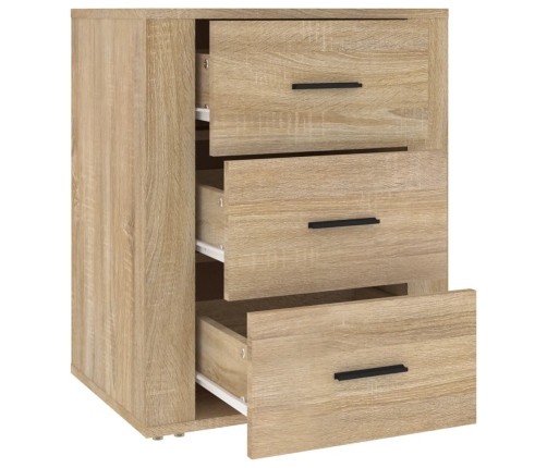 vidaXL Mesita de noche madera contrachapada roble sonoma 50x36x60 cm