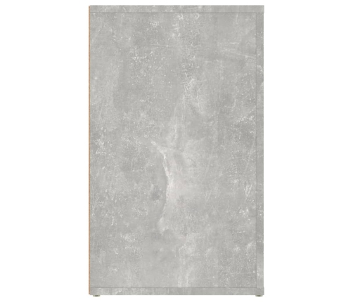 vidaXL Mesita de noche madera contrachapada gris hormigón 50x36x60 cm