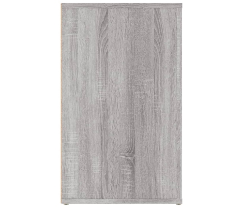 Mesita de noche madera contrachapada gris Sonoma 50x36x60 cm