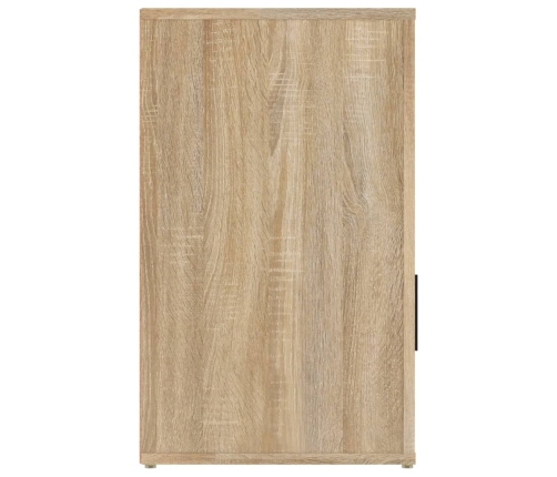 Mesita de noche madera contrachapada roble sonoma 50x36x60 cm