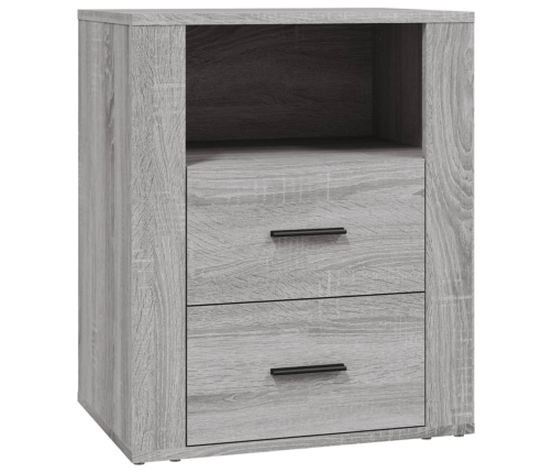 vidaXL Mesita de noche madera contrachapada gris Sonoma 50x36x60 cm