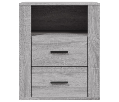 vidaXL Mesita de noche madera contrachapada gris Sonoma 50x36x60 cm