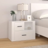 vidaXL Mesita de noche madera contrachapada blanco 60x36x45 cm