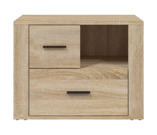 Mesita de noche madera contrachapada roble sonoma 60x36x45 cm