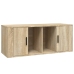 Mueble para TV madera contrachapada color roble 100x35x40 cm