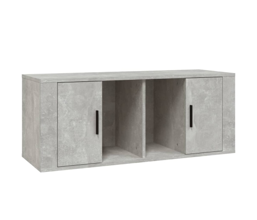 Mueble para TV contrachapada gris hormigón 100x35x40 cm