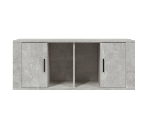 Mueble para TV contrachapada gris hormigón 100x35x40 cm