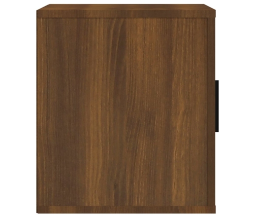 Mueble TV madera contrachapada color marrón roble 100x35x40 cm