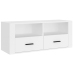 Mueble para TV madera contrachapada blanco 100x35x40 cm