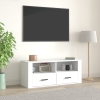 Mueble para TV madera contrachapada blanco 100x35x40 cm