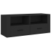 Mueble para TV madera contrachapada negra 100x35x40 cm