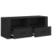 Mueble para TV madera contrachapada negra 100x35x40 cm